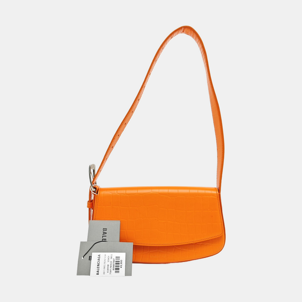 Calfskin Shoulder Bag Orange