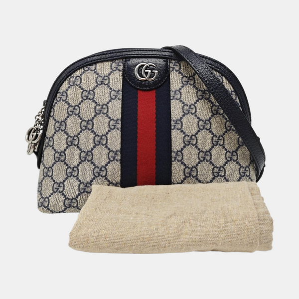 Ophidia Small Monogram Coated Canvas Beige