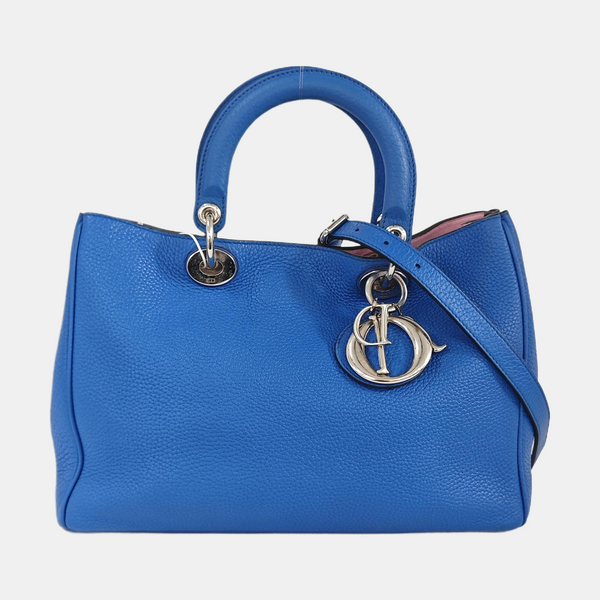 Authenticated pre-owned  Diorissimo Calfskin Blue - Tote Bag at Looply