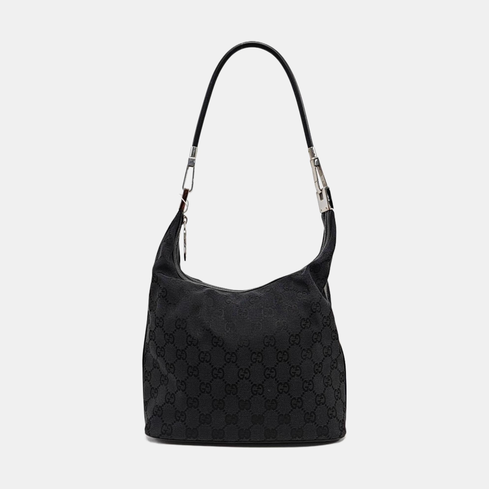 Monogram Canvas Shoulder Bag Black