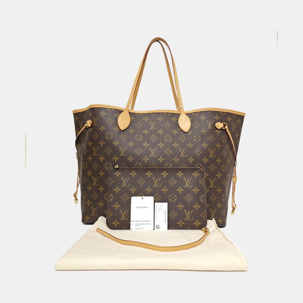 NEVERFULL GM Monogram Coated Canvas Brown