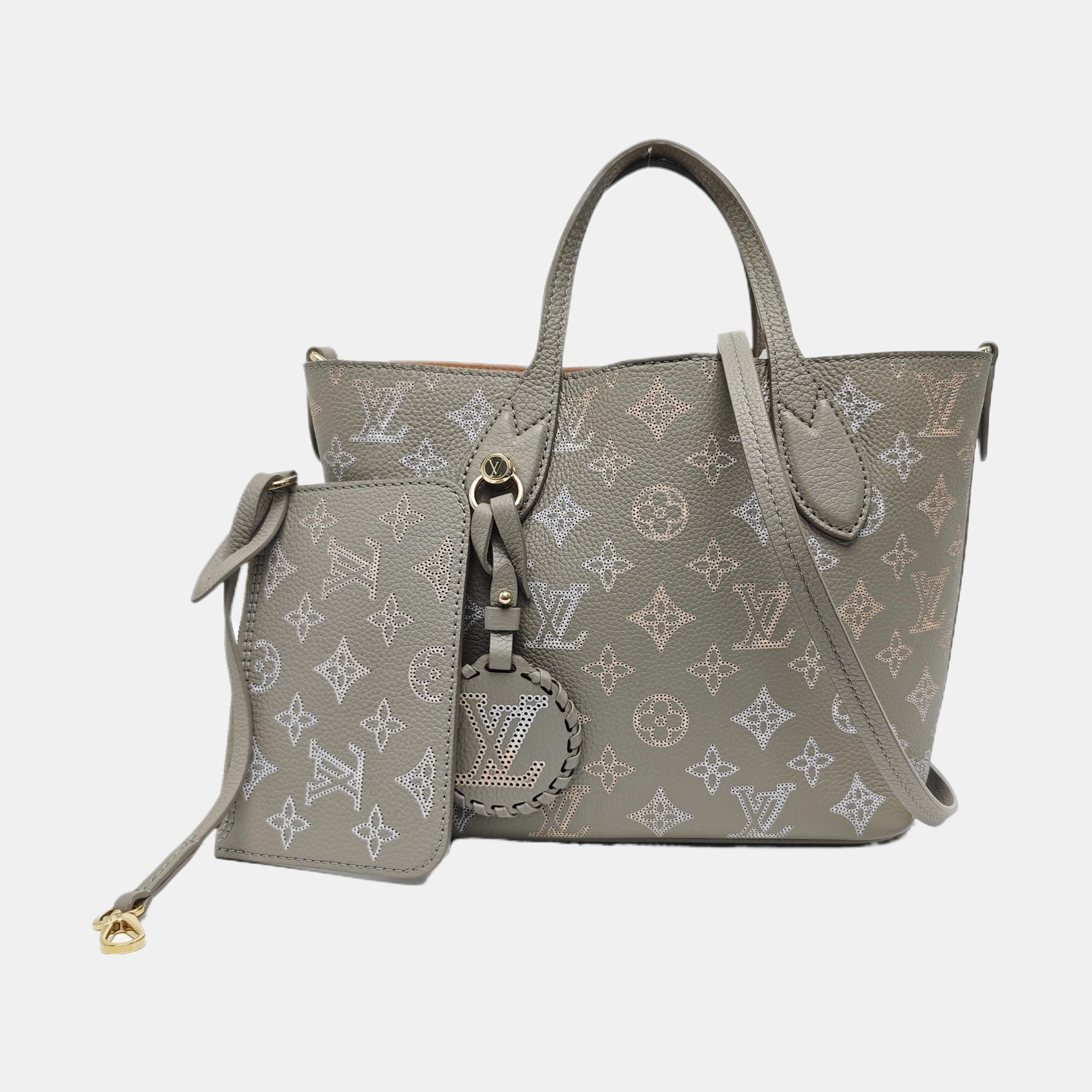 BLOSSOM PM Monogram Calfskin Gray