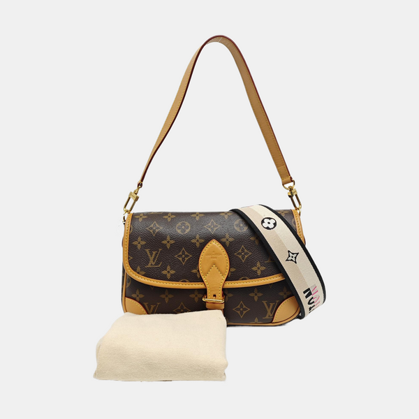 DIANE Monogram Coated Canvas Brown