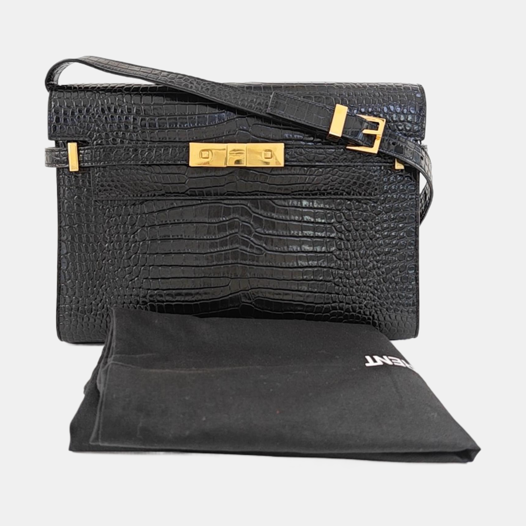 MANHATTAN Medium Calfskin Black