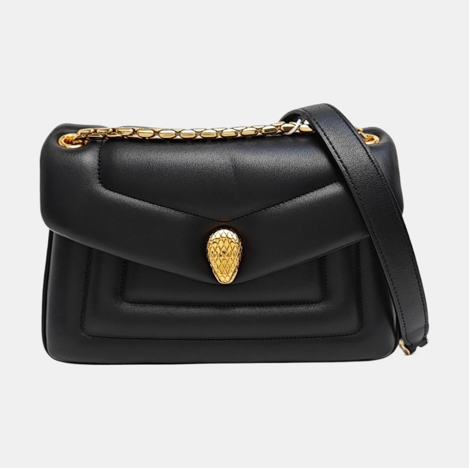 SERPENTI FOREVER Quilted Calfskin Black