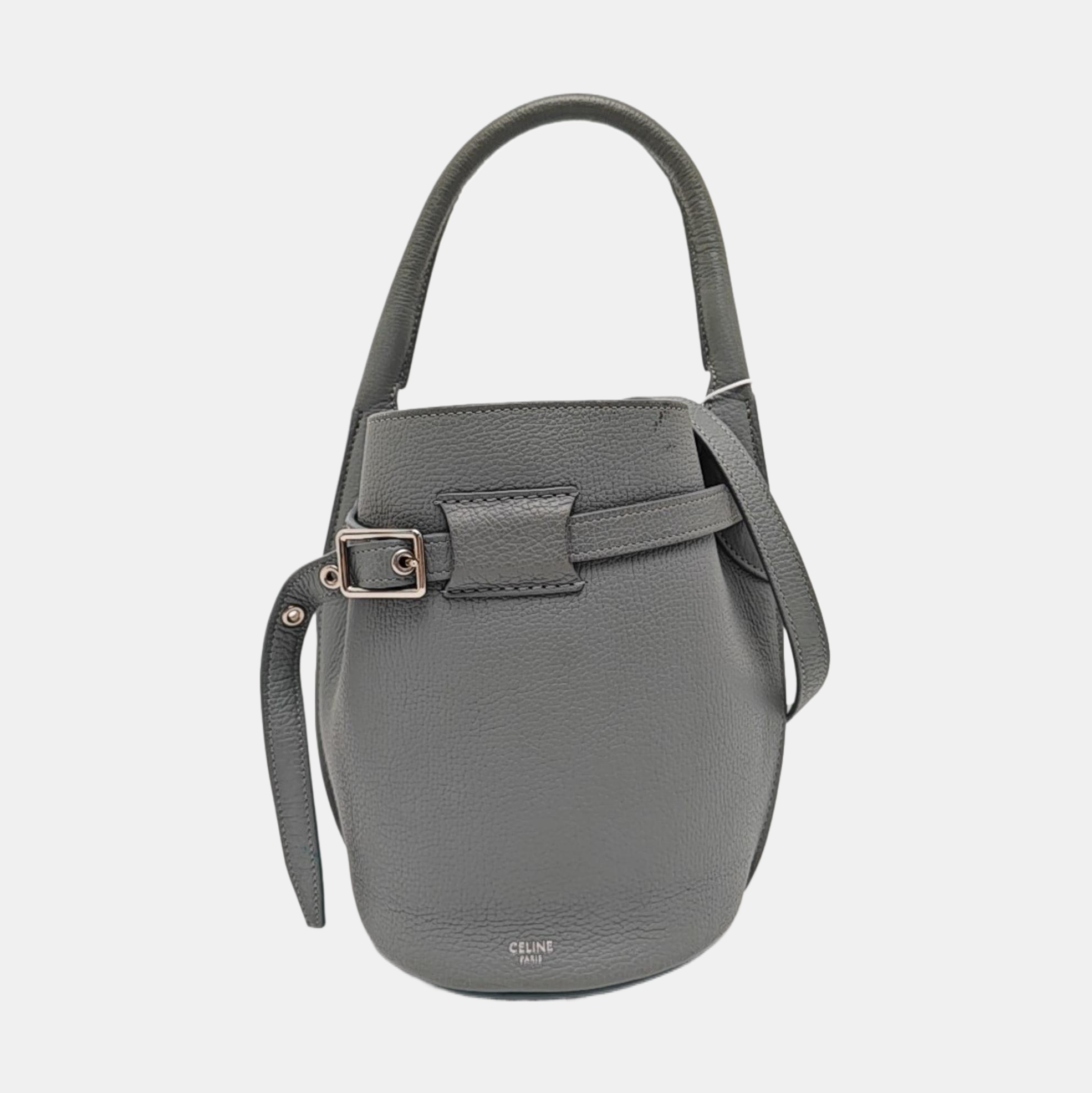 Authenticated pre-owned  BIG BAG Nano Calfskin Gray - Bucket Bag at Looply