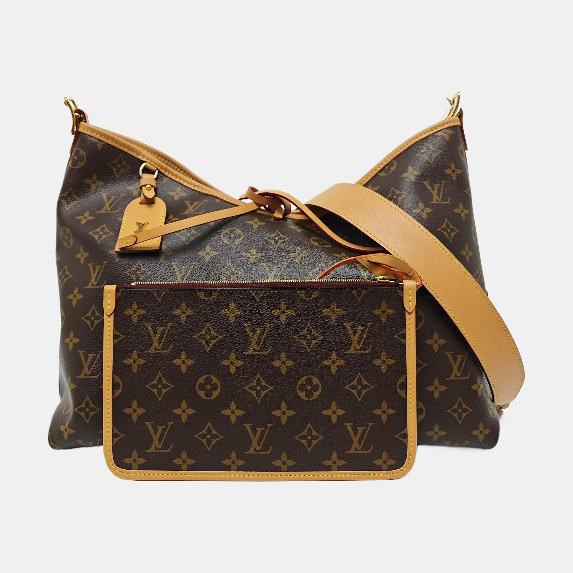 CARRYALL MM Monogram Coated Canvas Brown