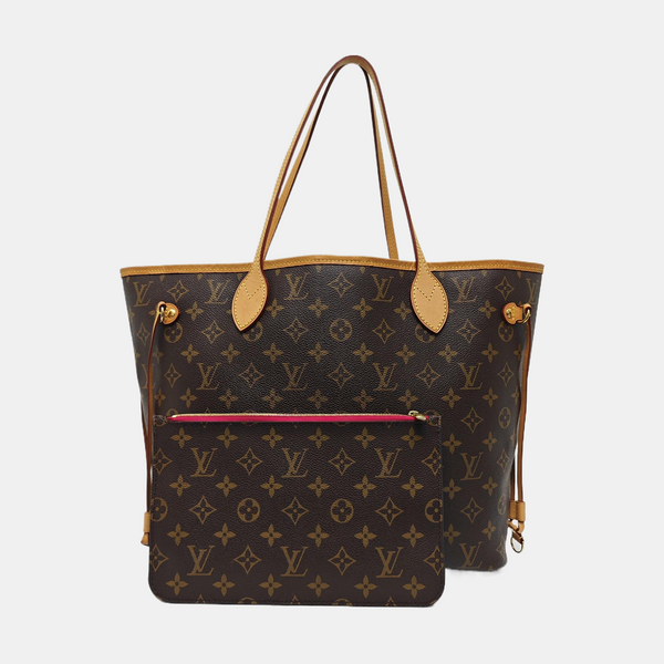NEVERFULL MM Monogram Coated Canvas Brown