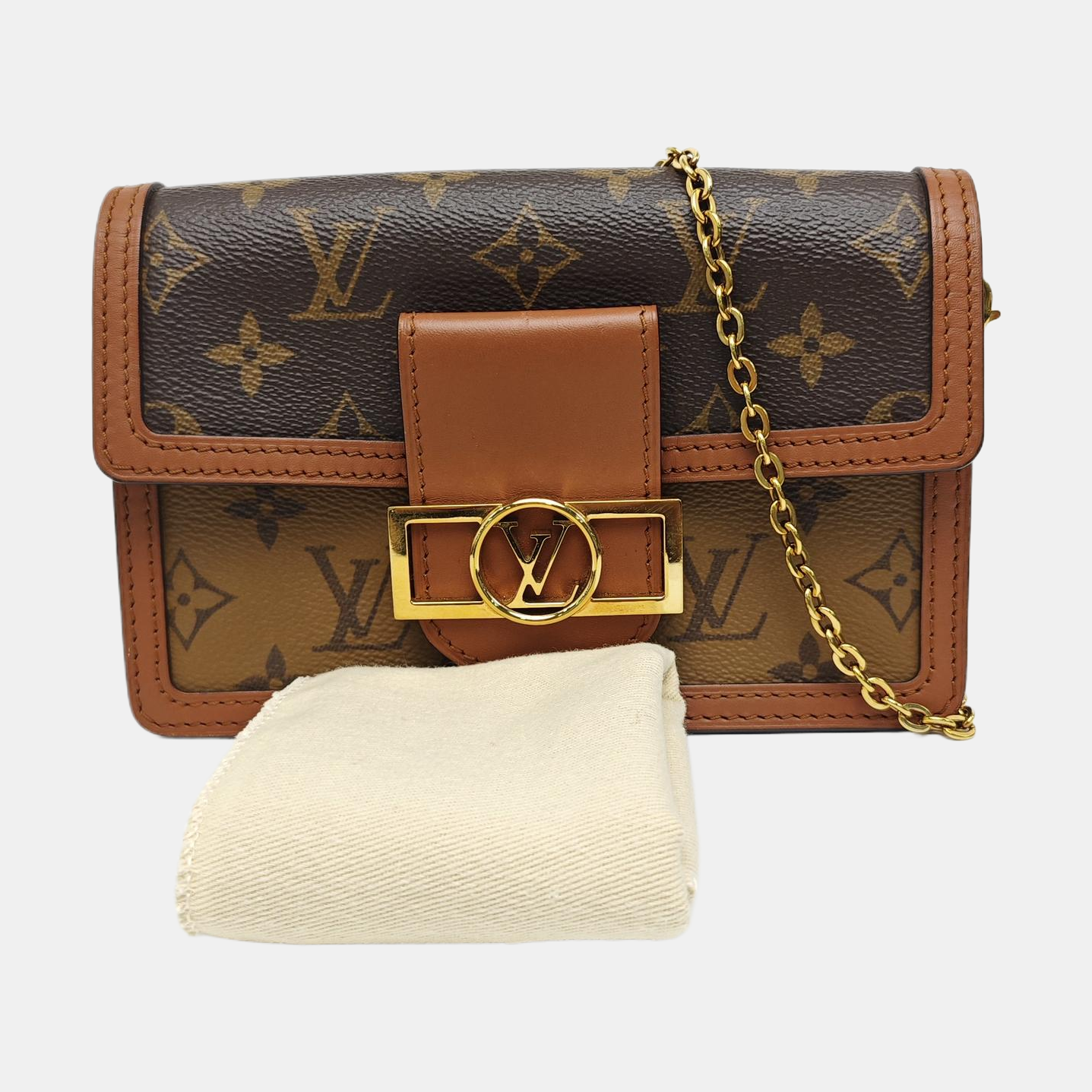 DAUPHINE WOC Monogram Coated Canvas Brown