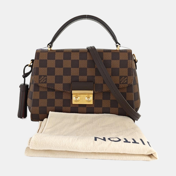 CROISETTE Damier Ebene Coated Canvas Brown