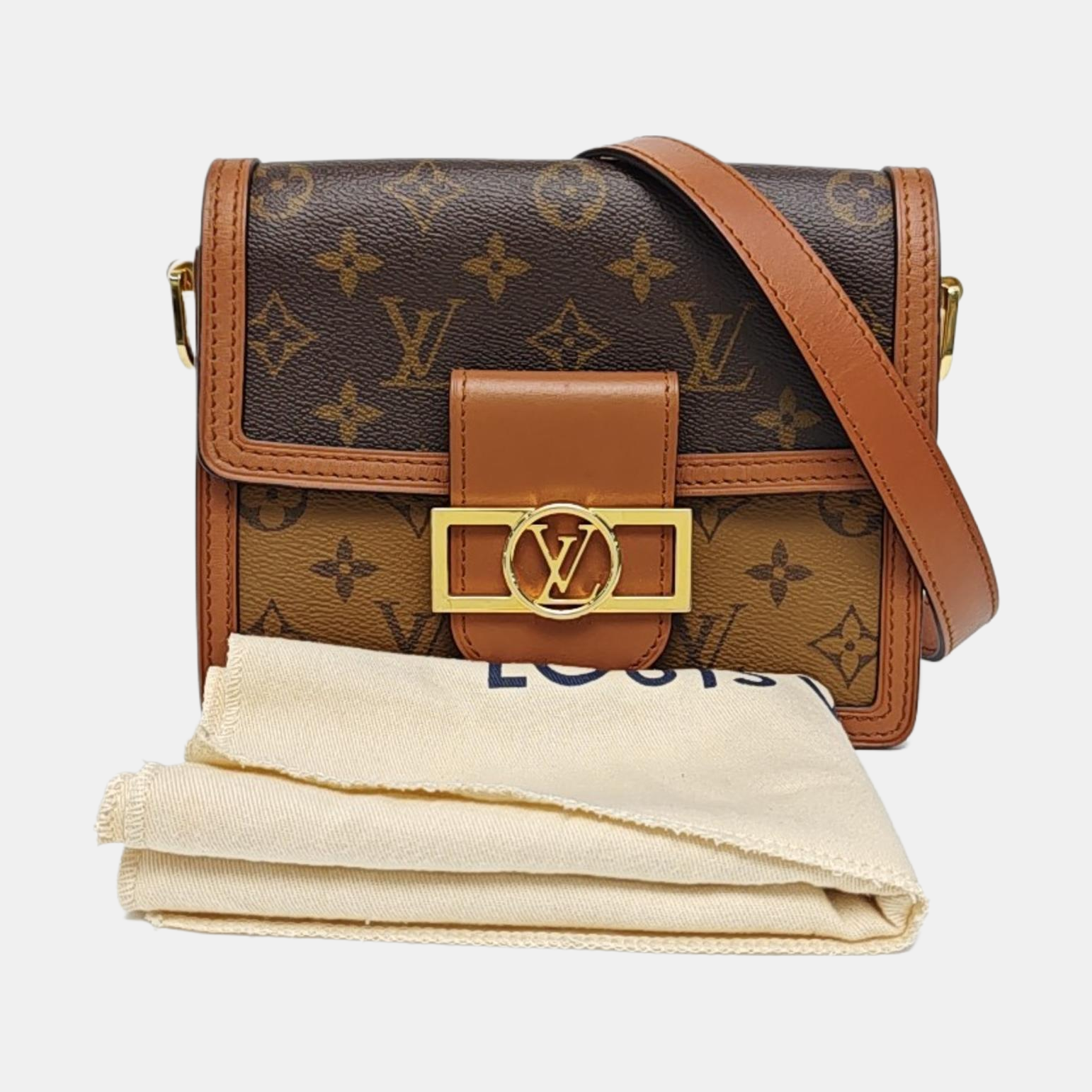 DAUPHINE Mini Coated Canvas Brown