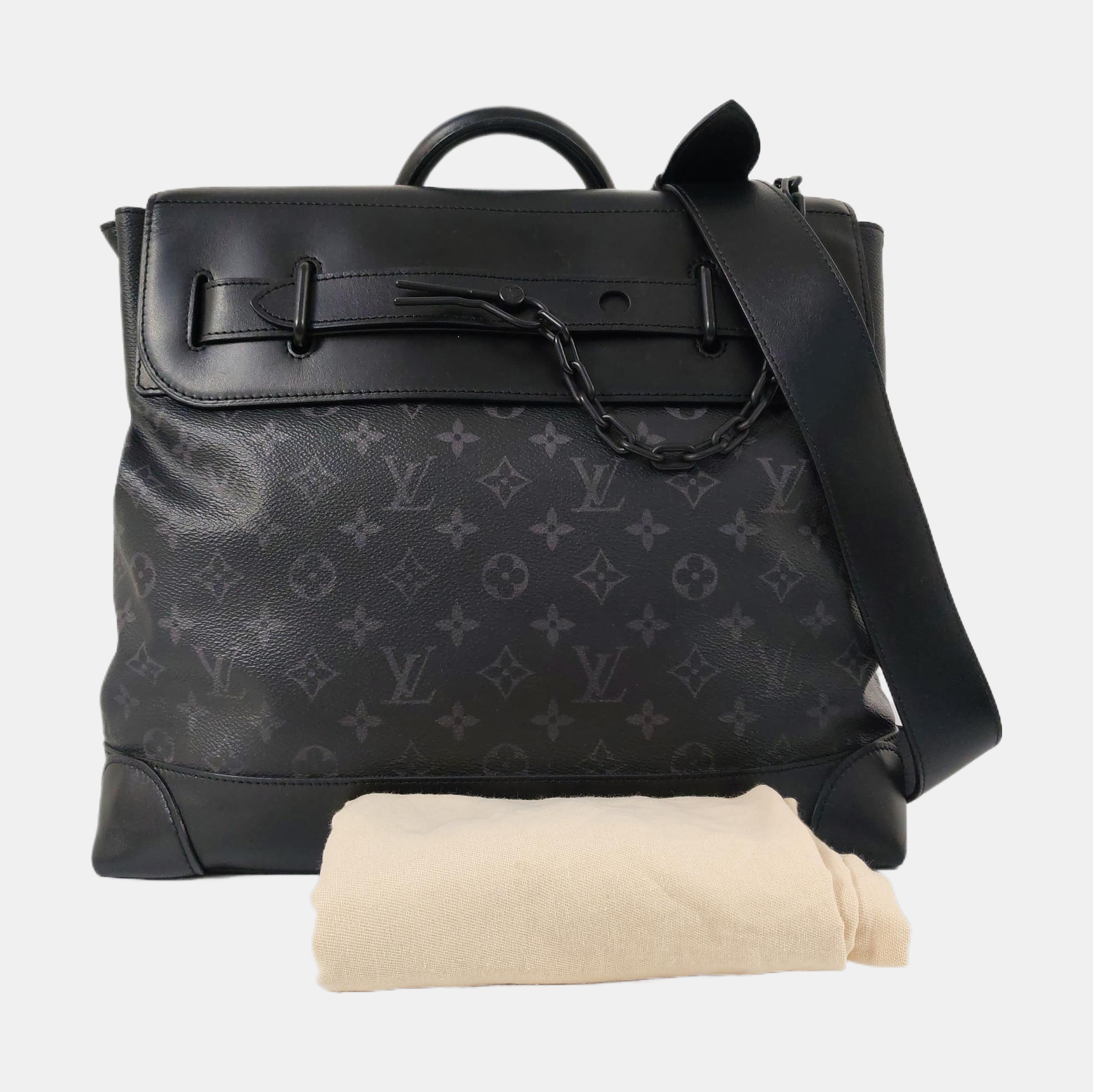 STEAMER Monogram Coated Canvas Black