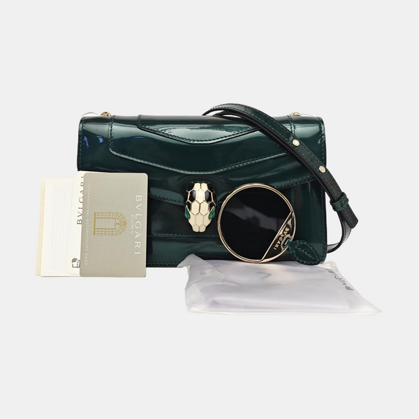 SERPENTI FOREVER Small Patent Leather Green