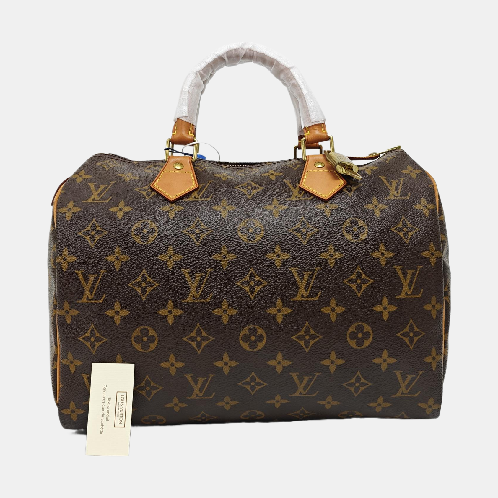 SPEEDY 30 Monogram Coated Canvas Brown