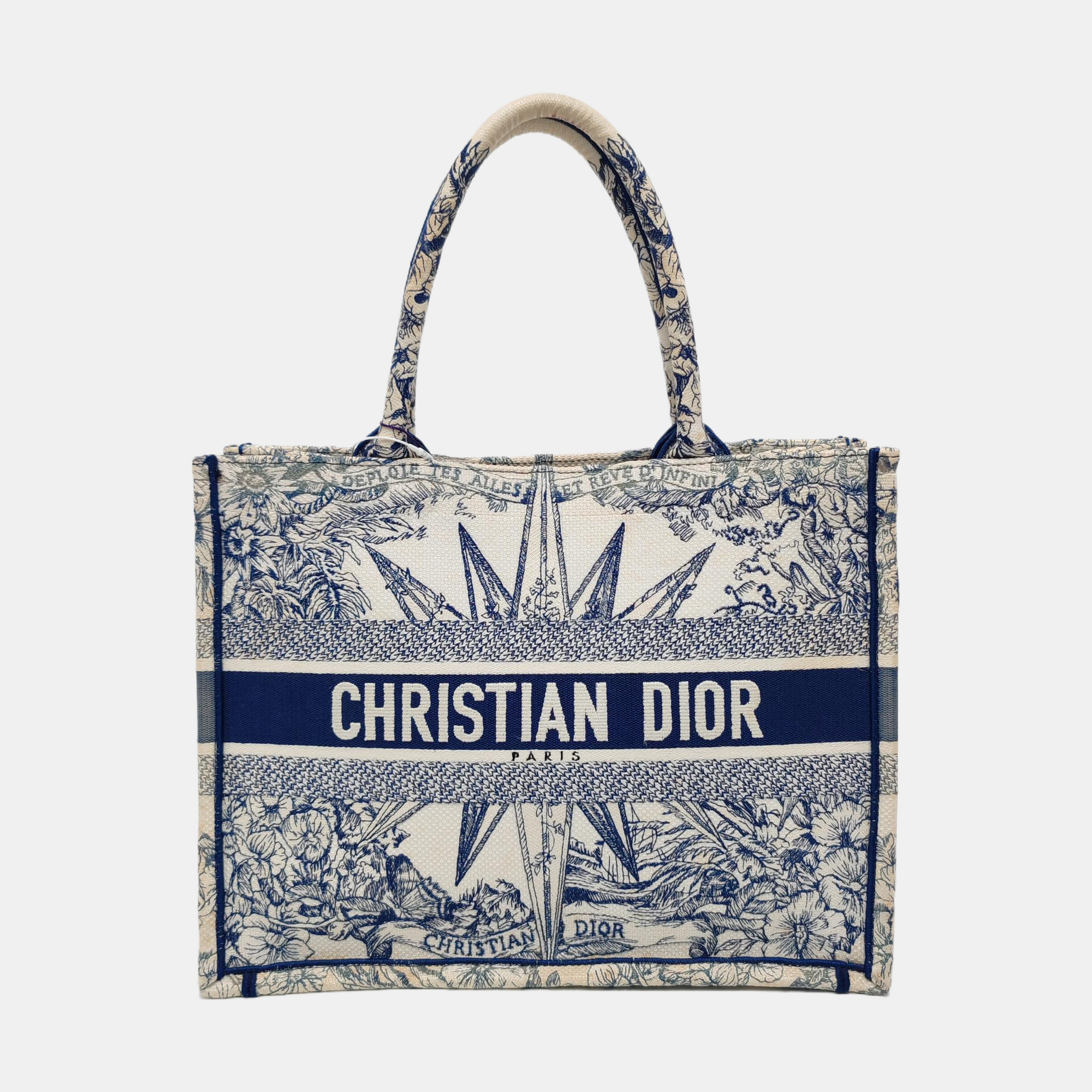 Book Tote Medium Canvas Blue