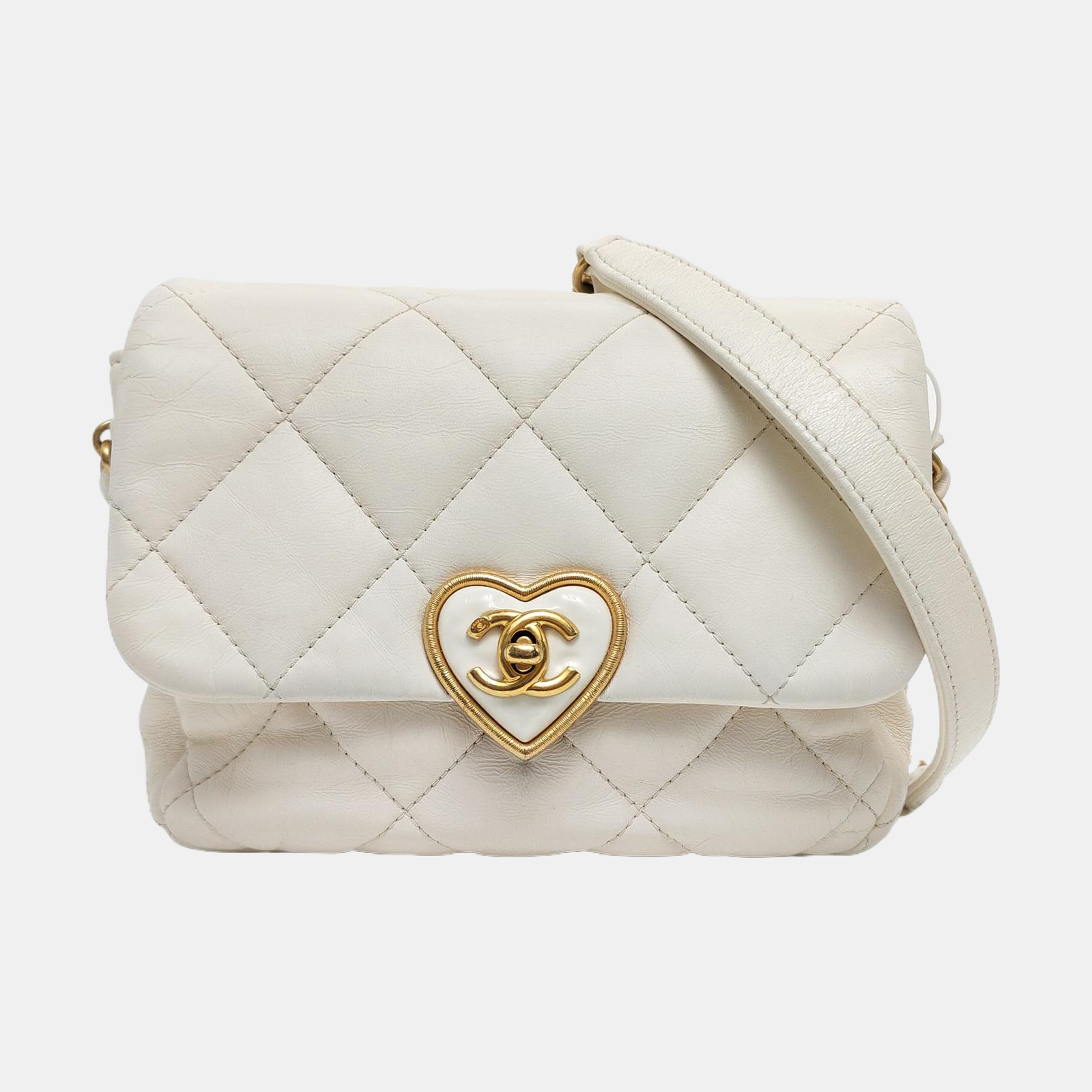 Quilted Lambskin White
