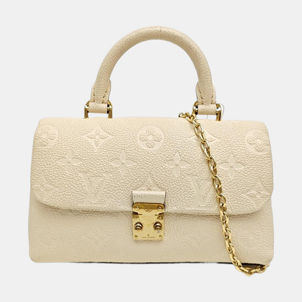NANO MADELEINE Nano Monogram Calfskin Beige