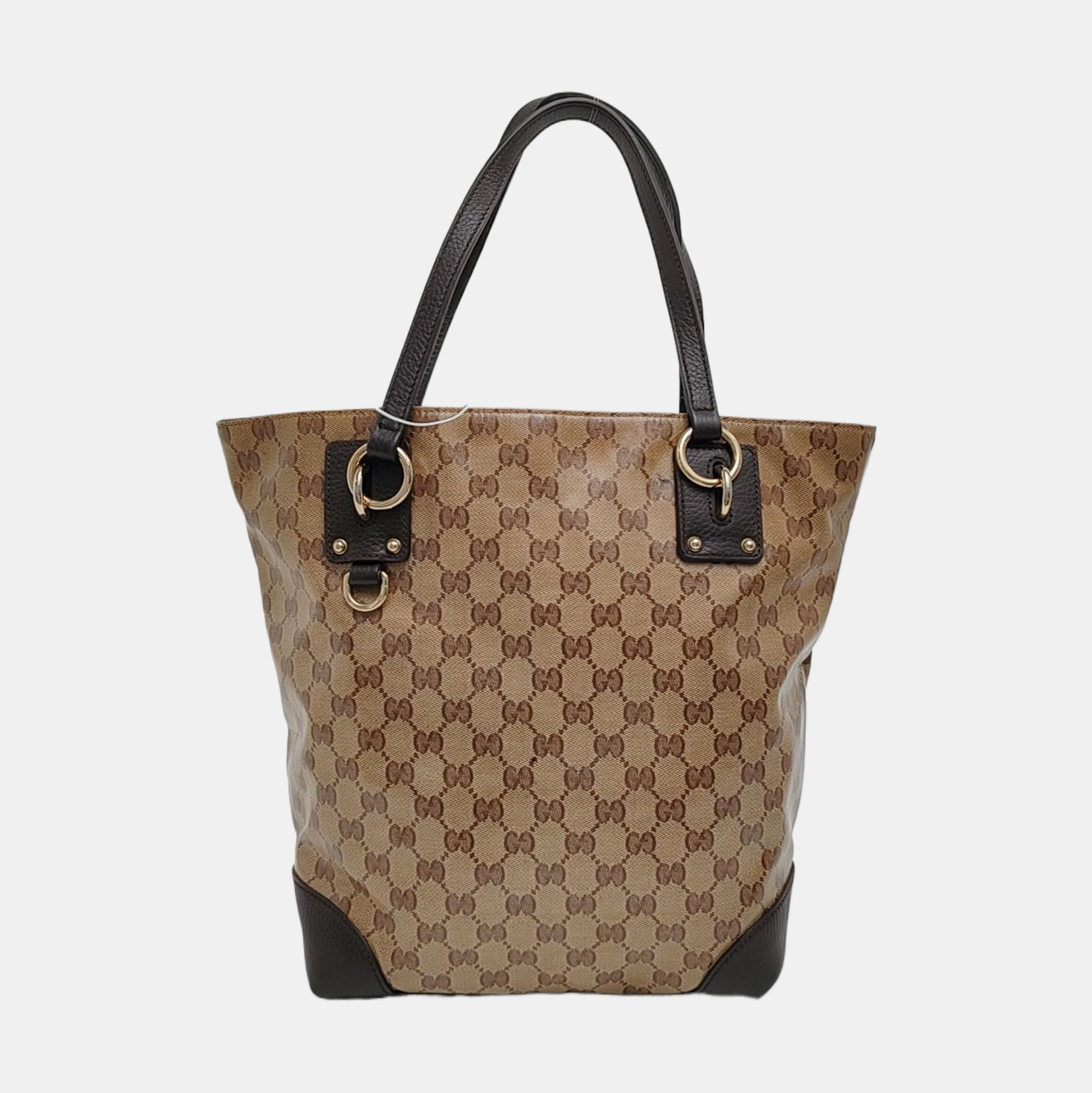 Monogram Coated Canvas Tote Bag Beige