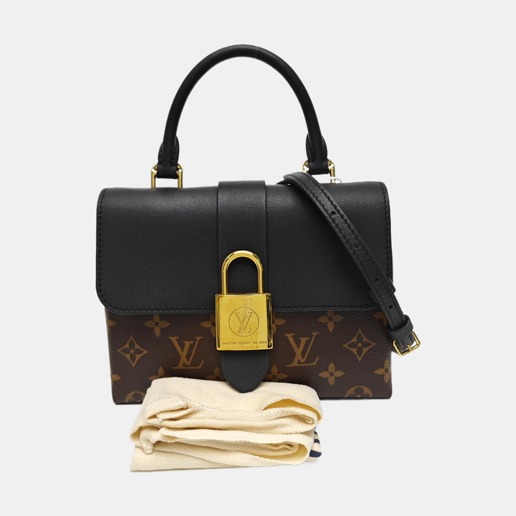 LOCKY BB Monogram Coated Canvas Brown
