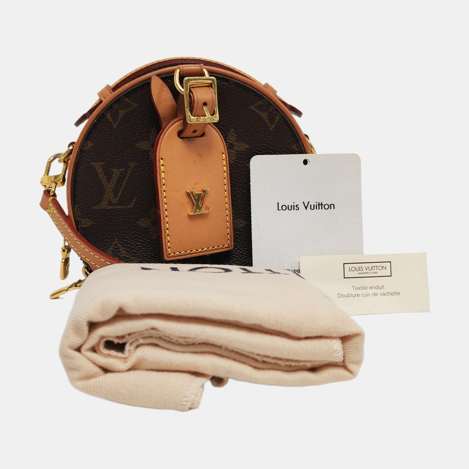 BOITE CHAPEAU Mini Monogram Coated Canvas Brown