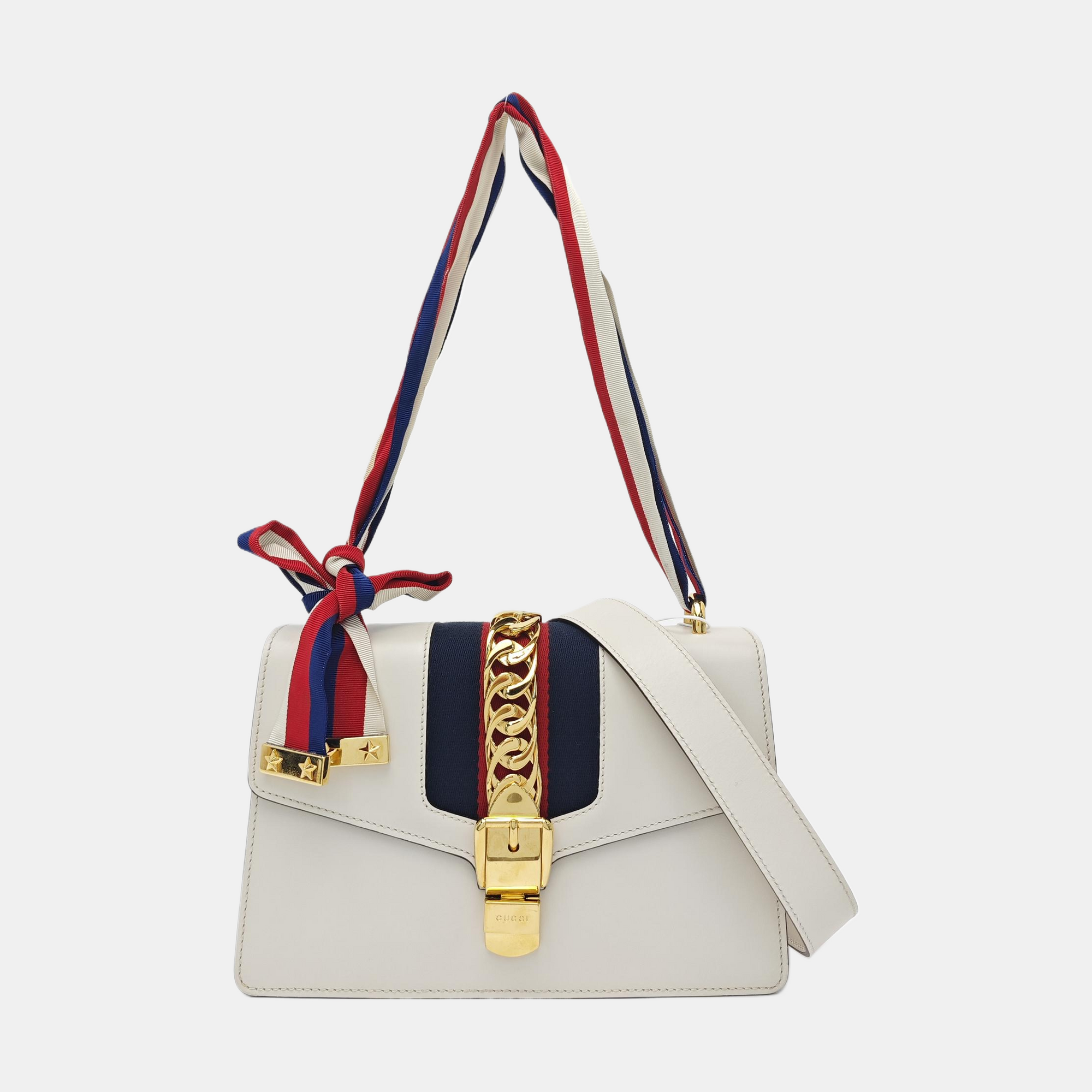 Sylvie Small Calfskin White