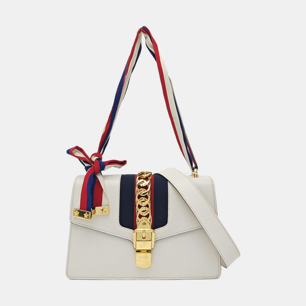 Sylvie Small Calfskin White