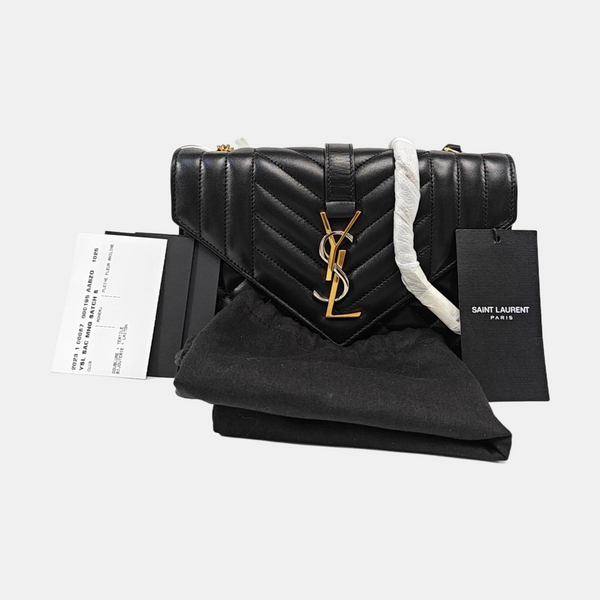 ENVELOPE Small Quilted Lambskin Black