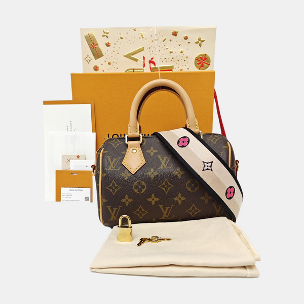 SPEEDY 20 Monogram Coated Canvas Brown