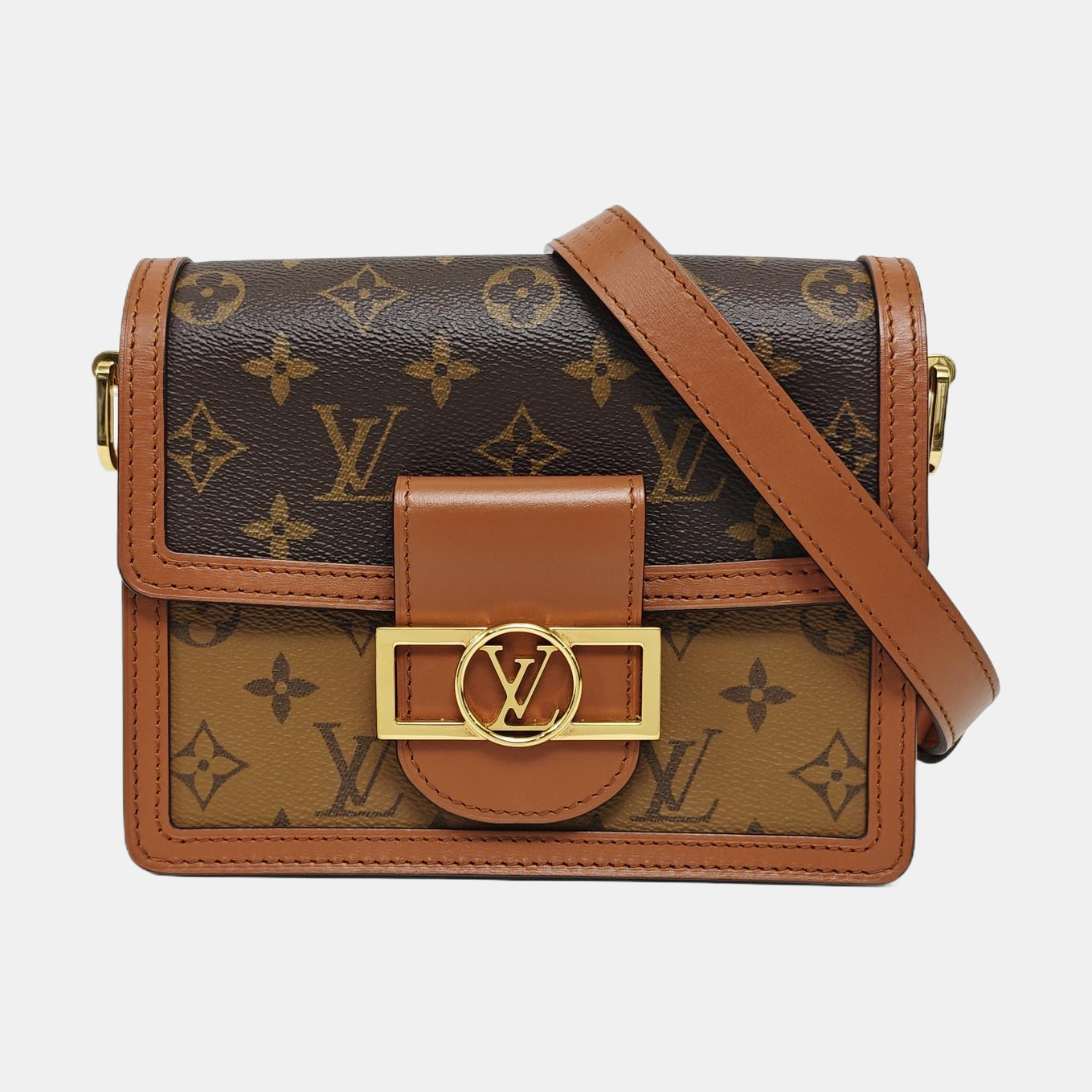 DAUPHINE Mini Monogram Coated Canvas Brown