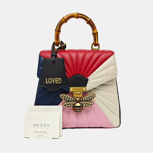 Queen Margaret Quilted Calfskin Multicolor