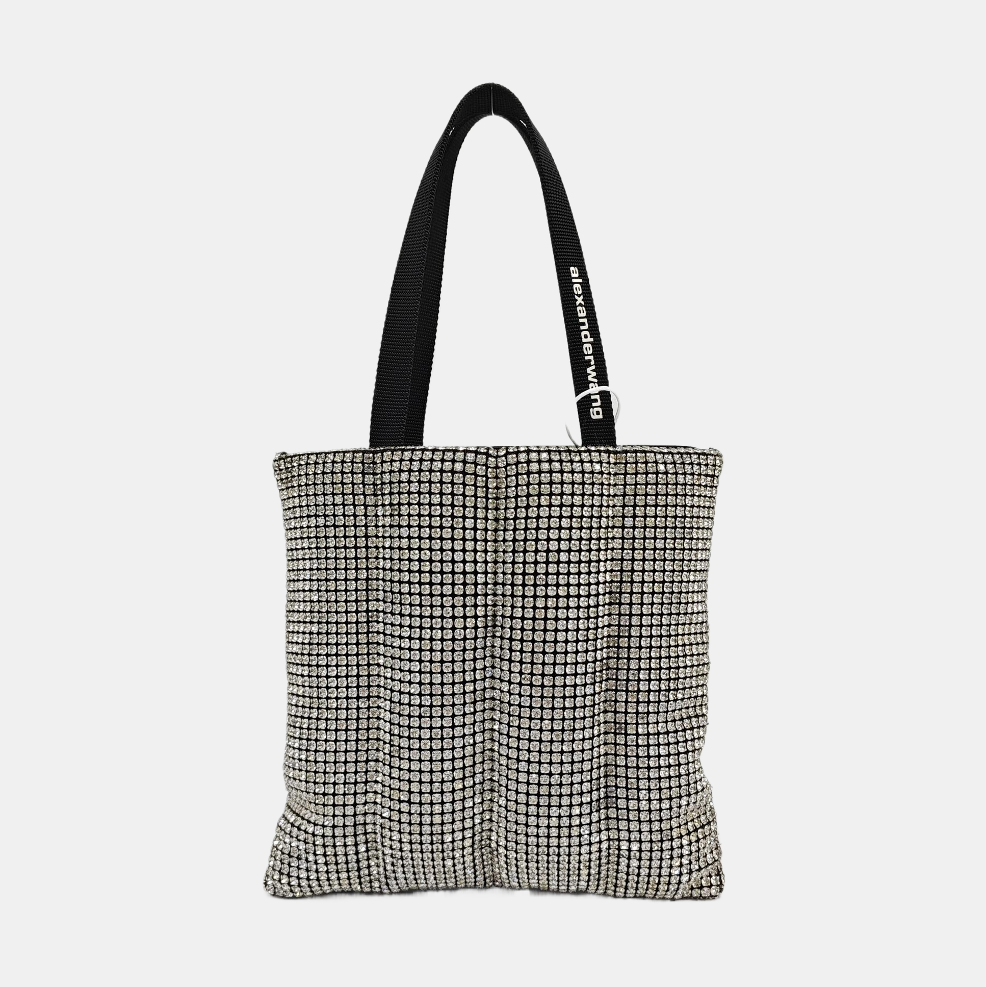 Lab-Grown Diamond Top Handle Bag Black