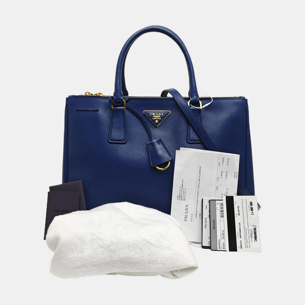 Galleria Extra Large Saffiano Calfskin Blue