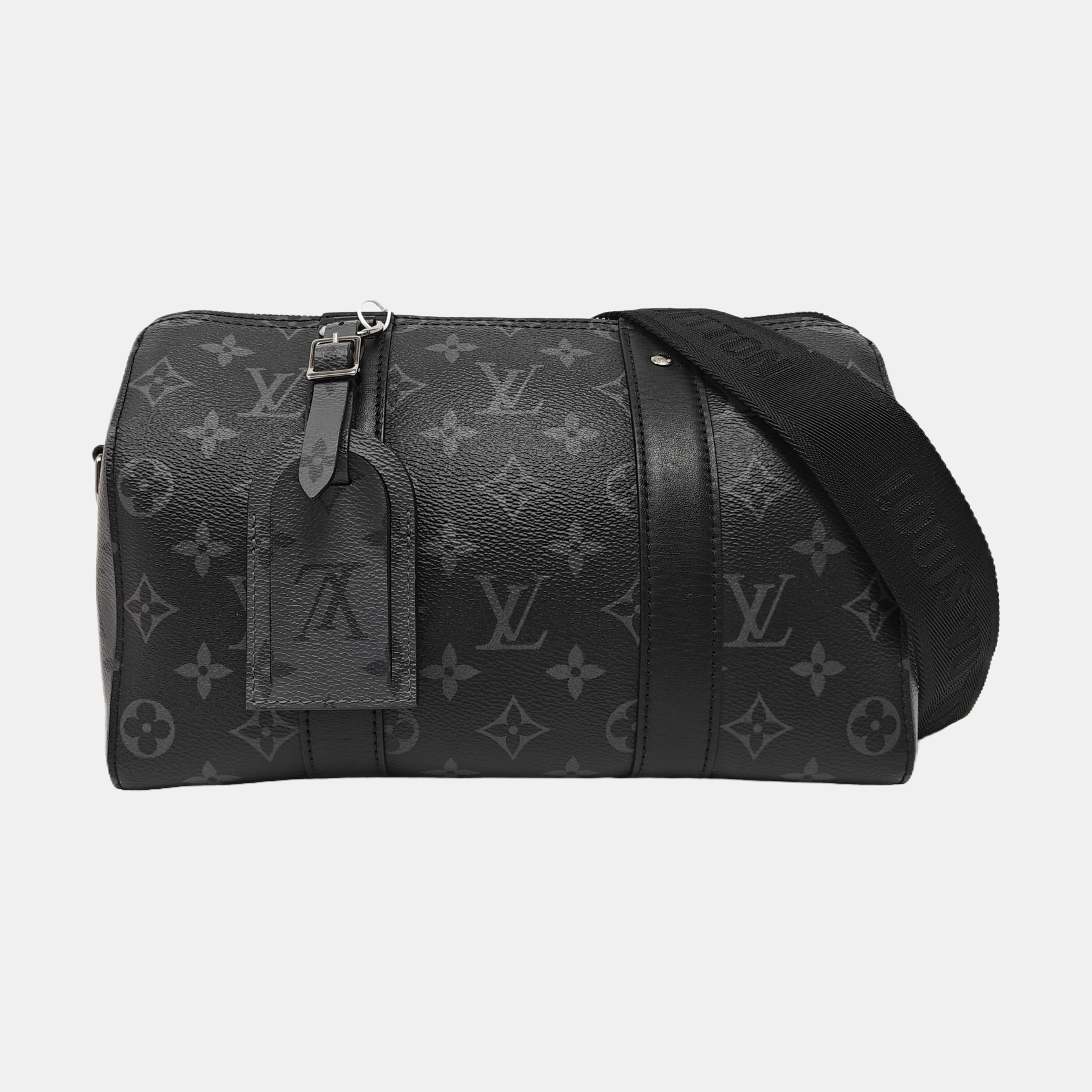 KEEPALL Monogram Coated Canvas Black
