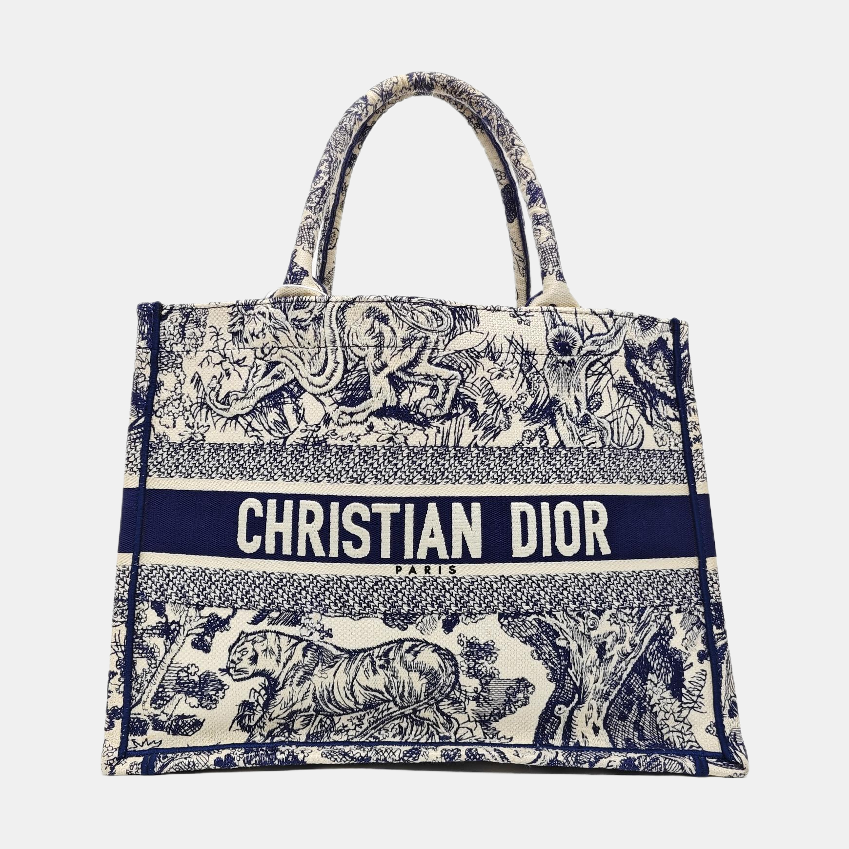 Authenticated pre-owned  Book Tote Medium Canvas Blue - Tote Bag at Looply
