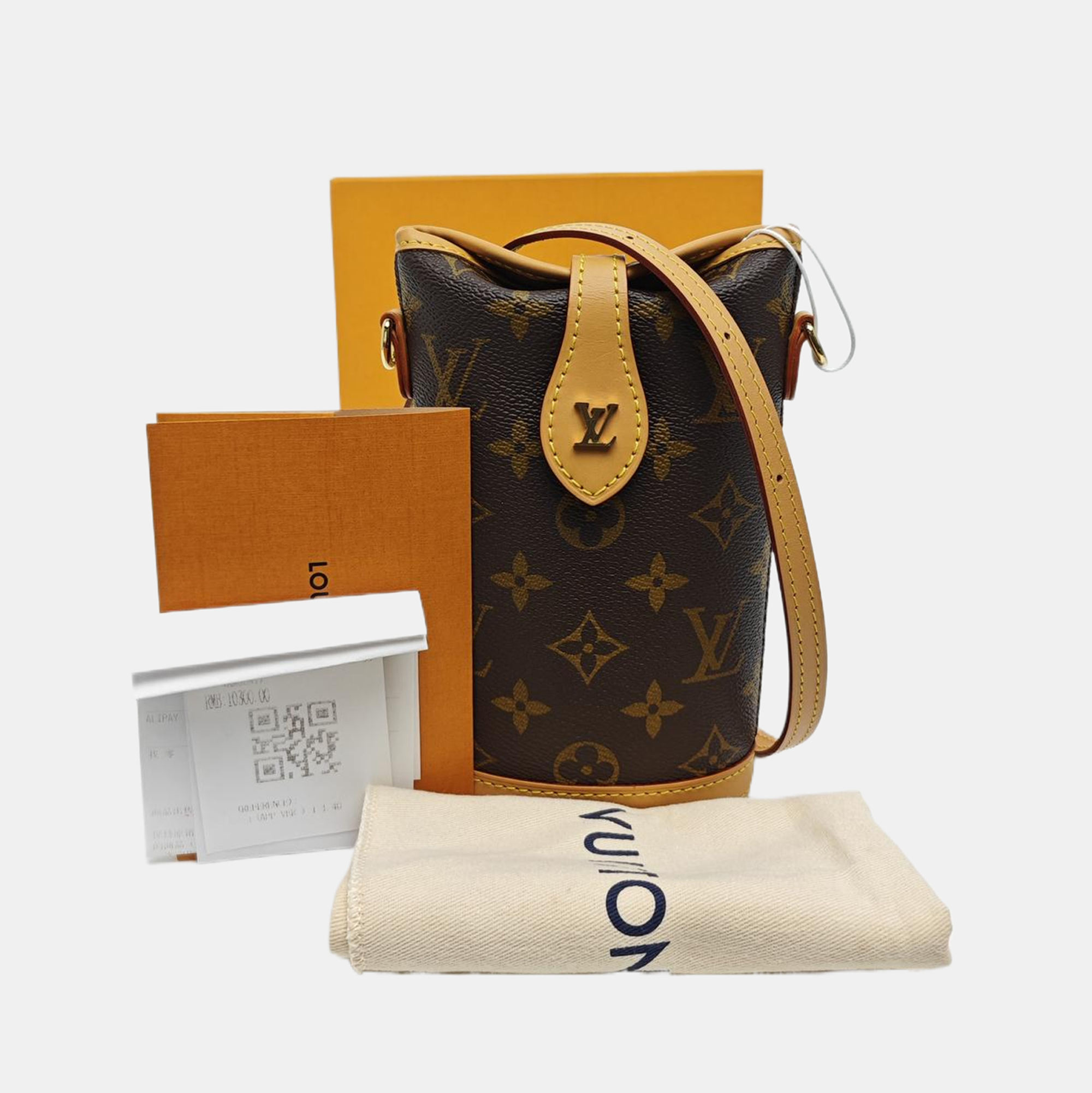 FOLD ME Monogram Coated Canvas Brown