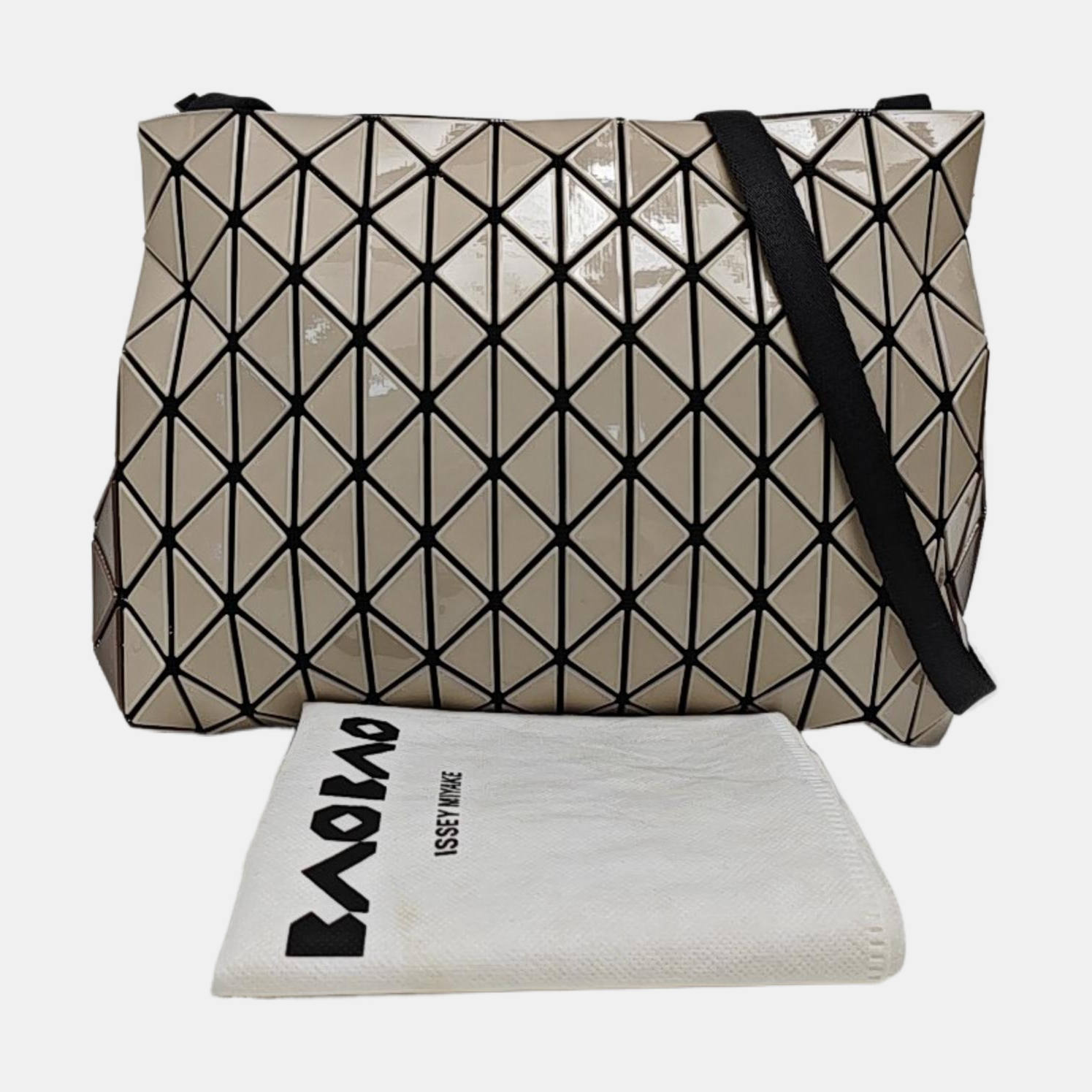 Special Material Crossbody Bag Beige