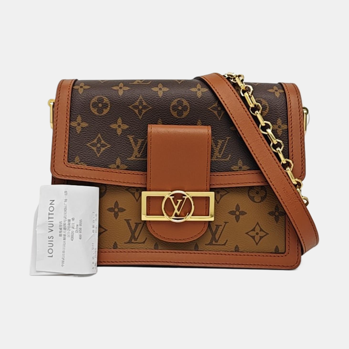 DAUPHINE MM Monogram Coated Canvas Brown