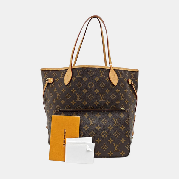 NEVERFULL MM Monogram Coated Canvas Brown
