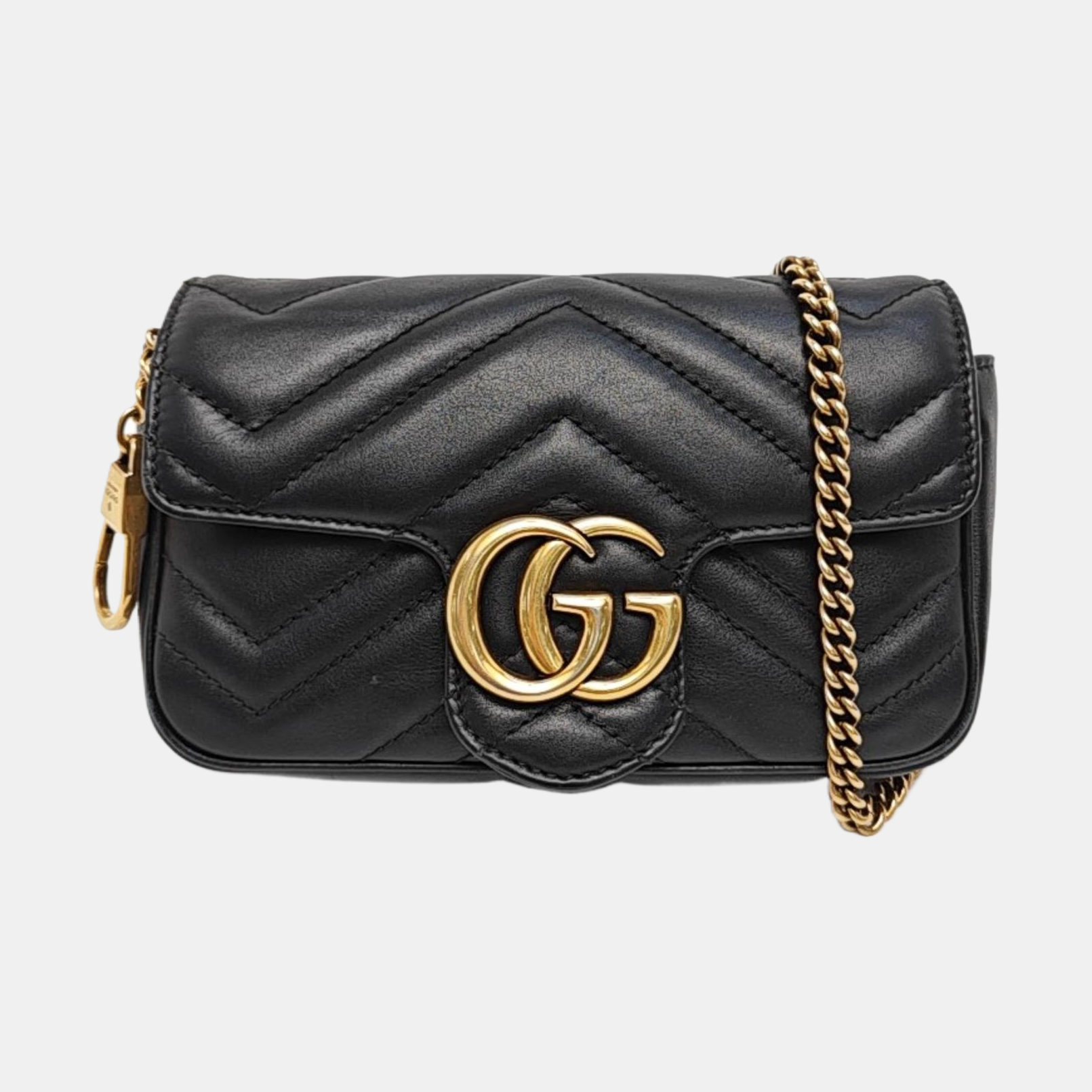 GG Marmont Mini Quilted Calfskin Black