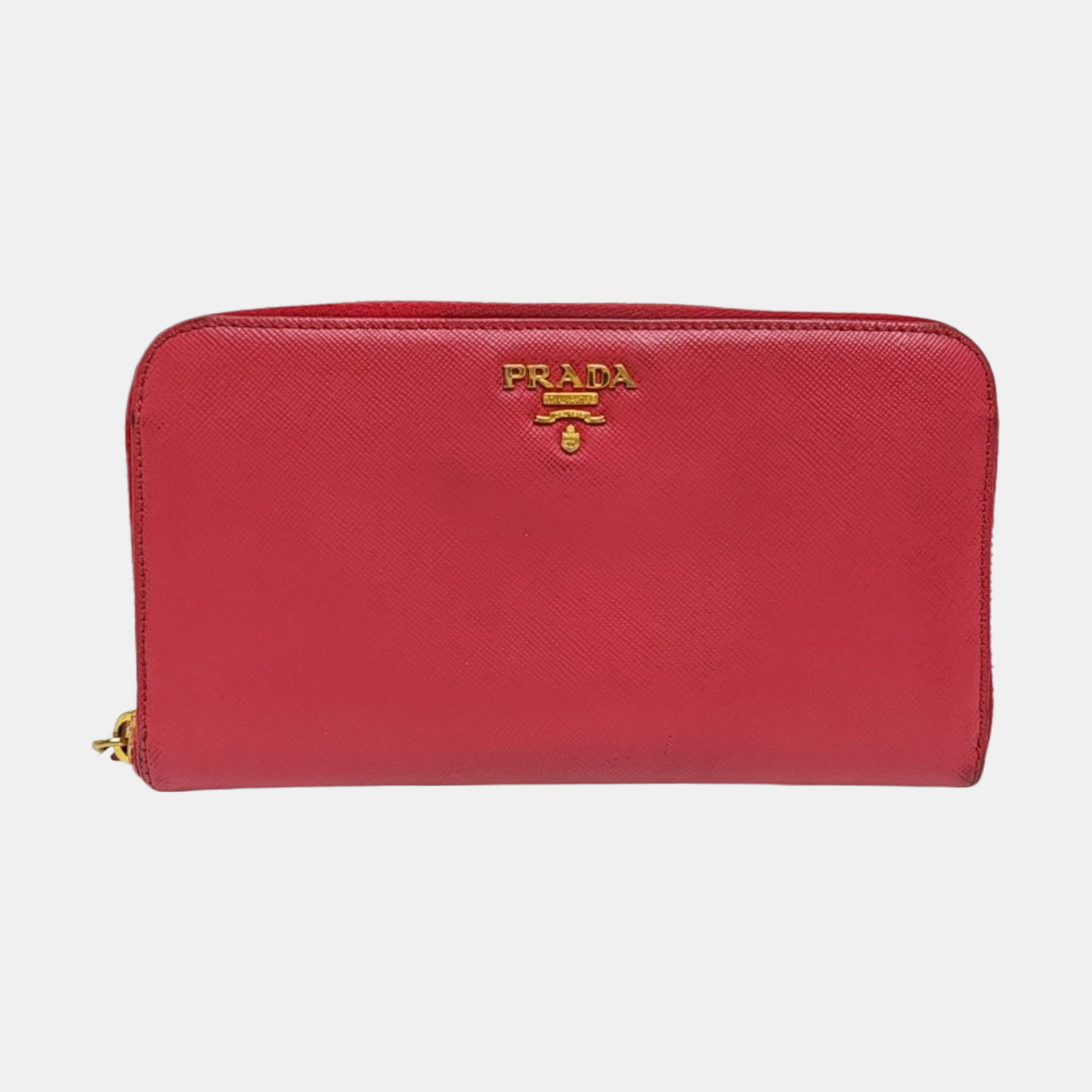 Zippy Wallet Saffiano Calfskin Red Wallet
