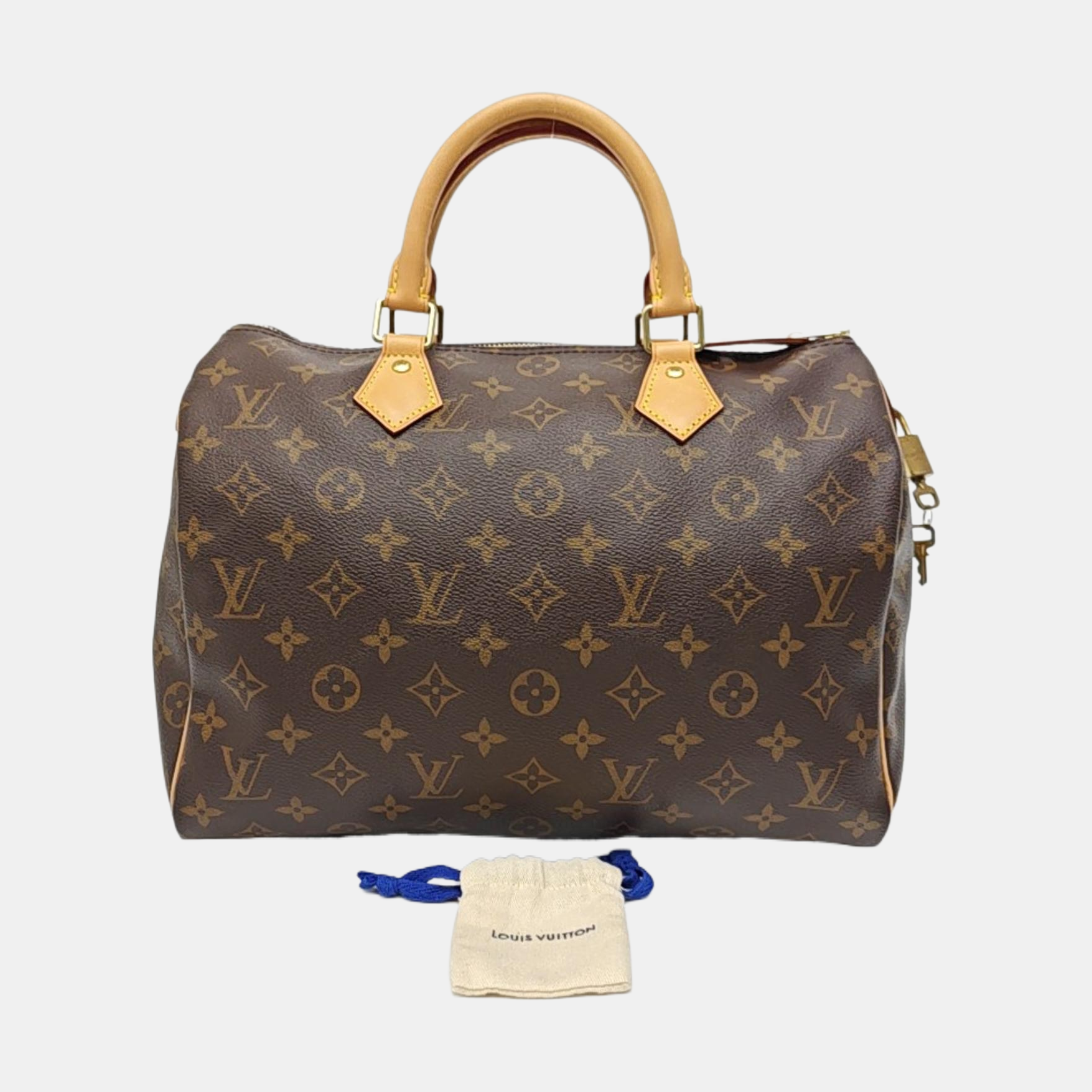 SPEEDY 30 Monogram Coated Canvas Brown