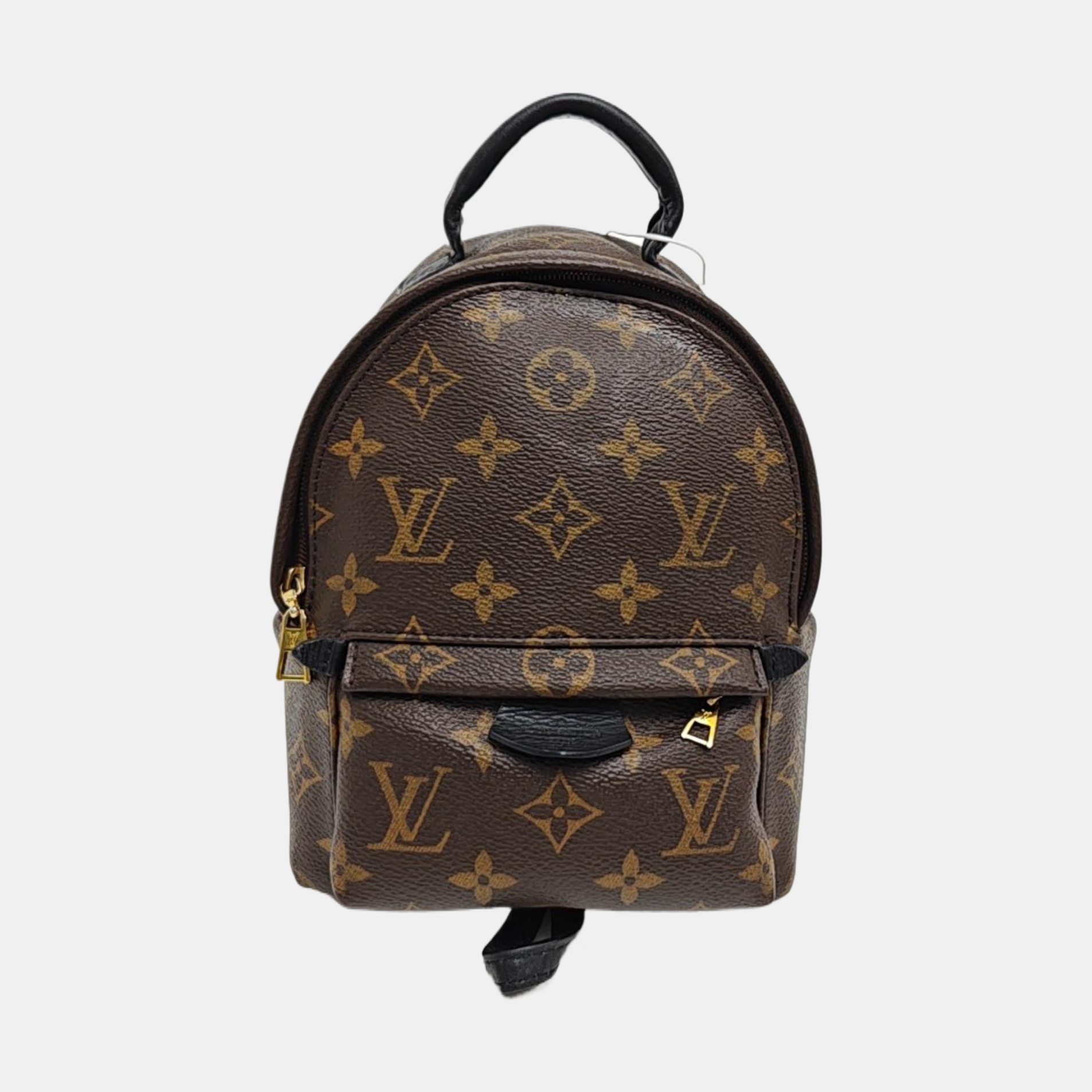 PALM SPRINGS Mini Monogram Coated Canvas Brown