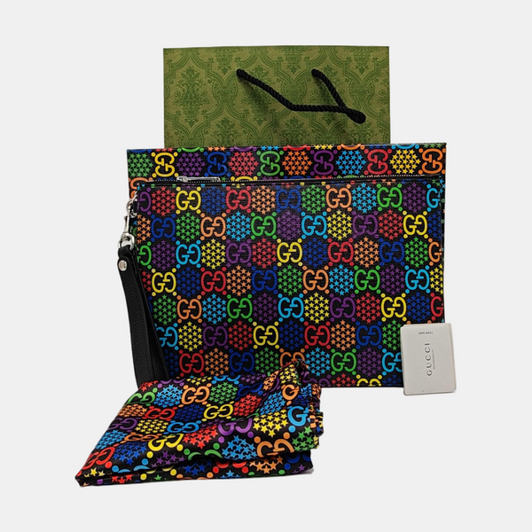 GG Supreme Monogram Coated Canvas Black