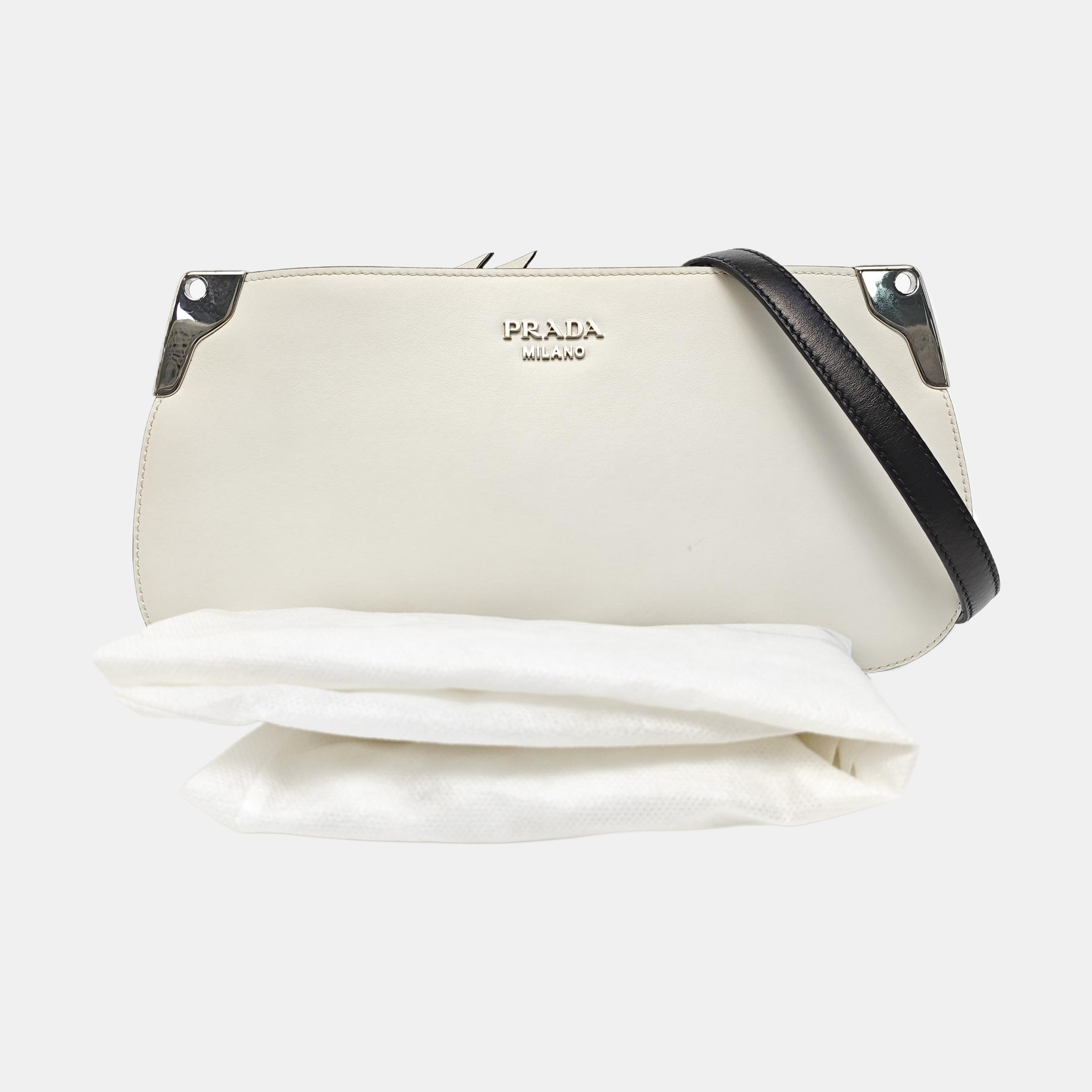 Calfskin Crossbody Bag White