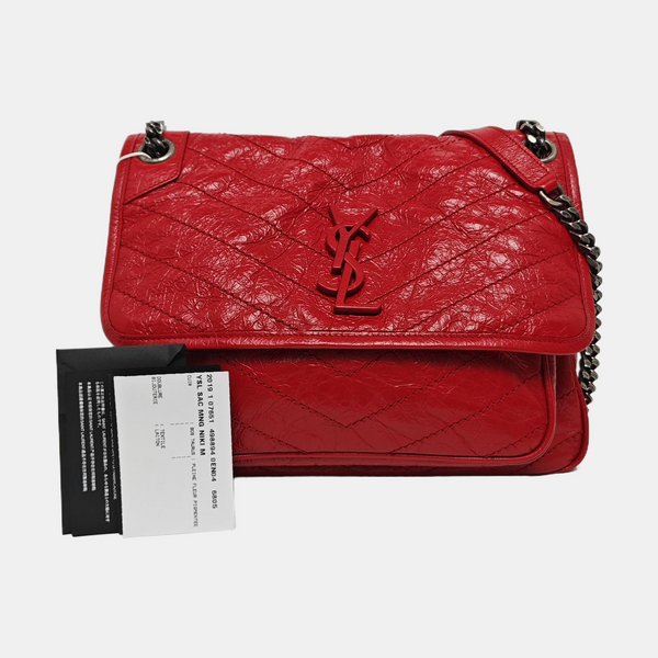 NIKI Medium Quilted Calfskin Red