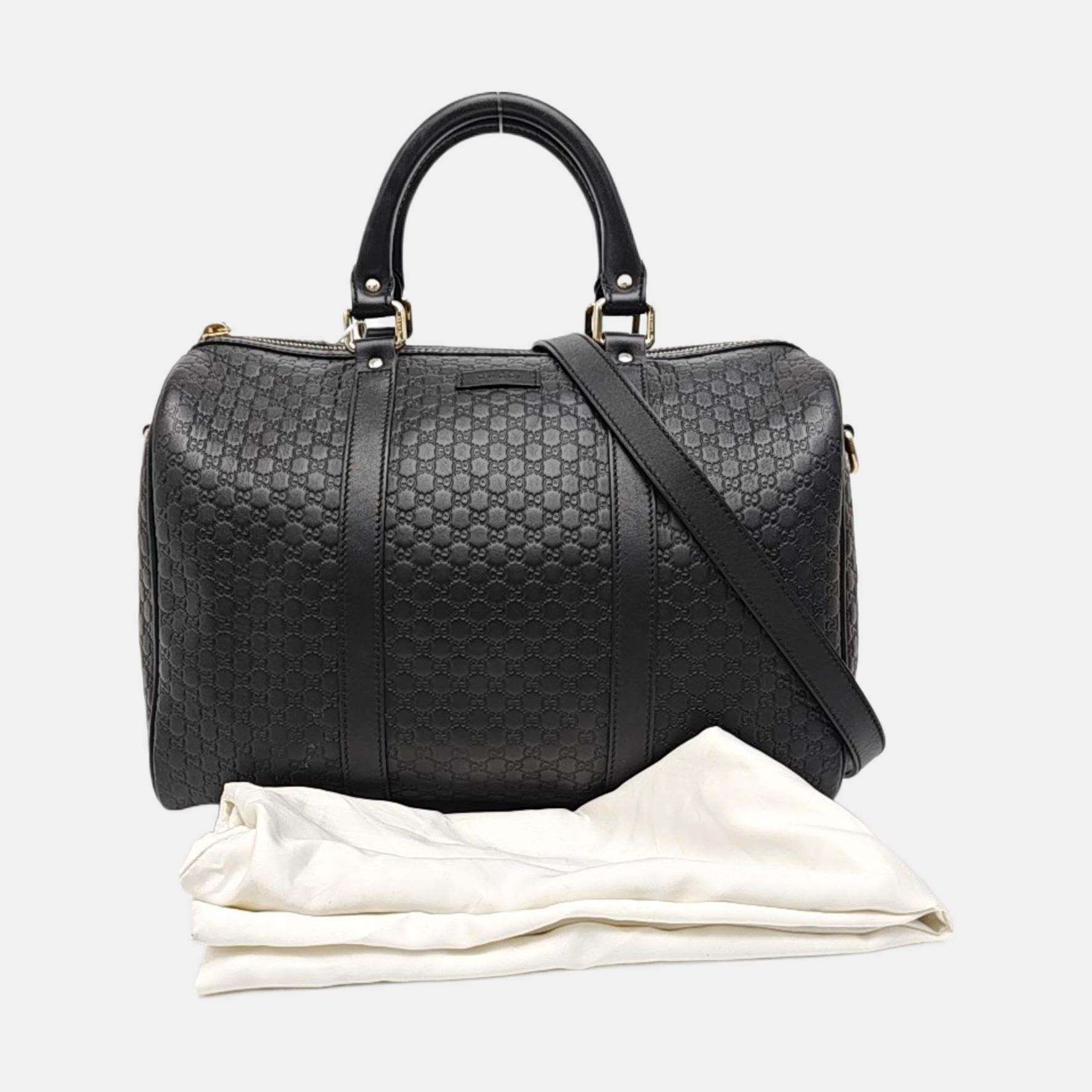 Microguccissima Monogram Calfskin Black