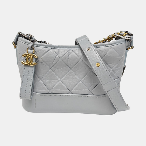 GABRIELLE Small Quilted Calfskin Blue