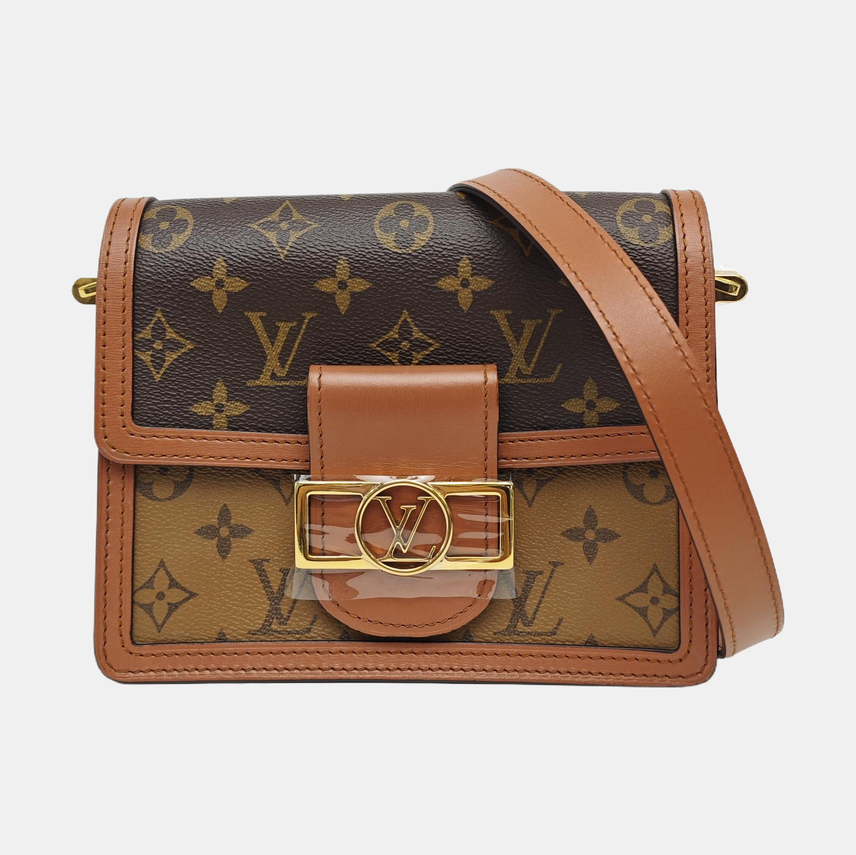 DAUPHINE Mini Monogram Coated Canvas Brown