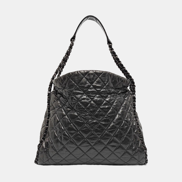CHAIN ME Quilted Calfskin Gray