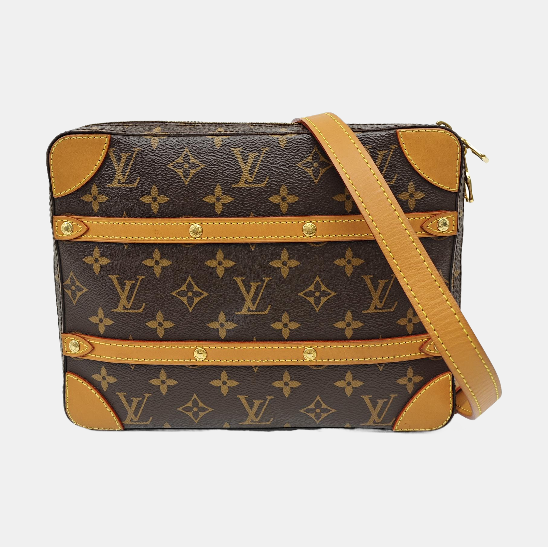 SOFT TRUNK PM Monogram Coated Canvas Brown